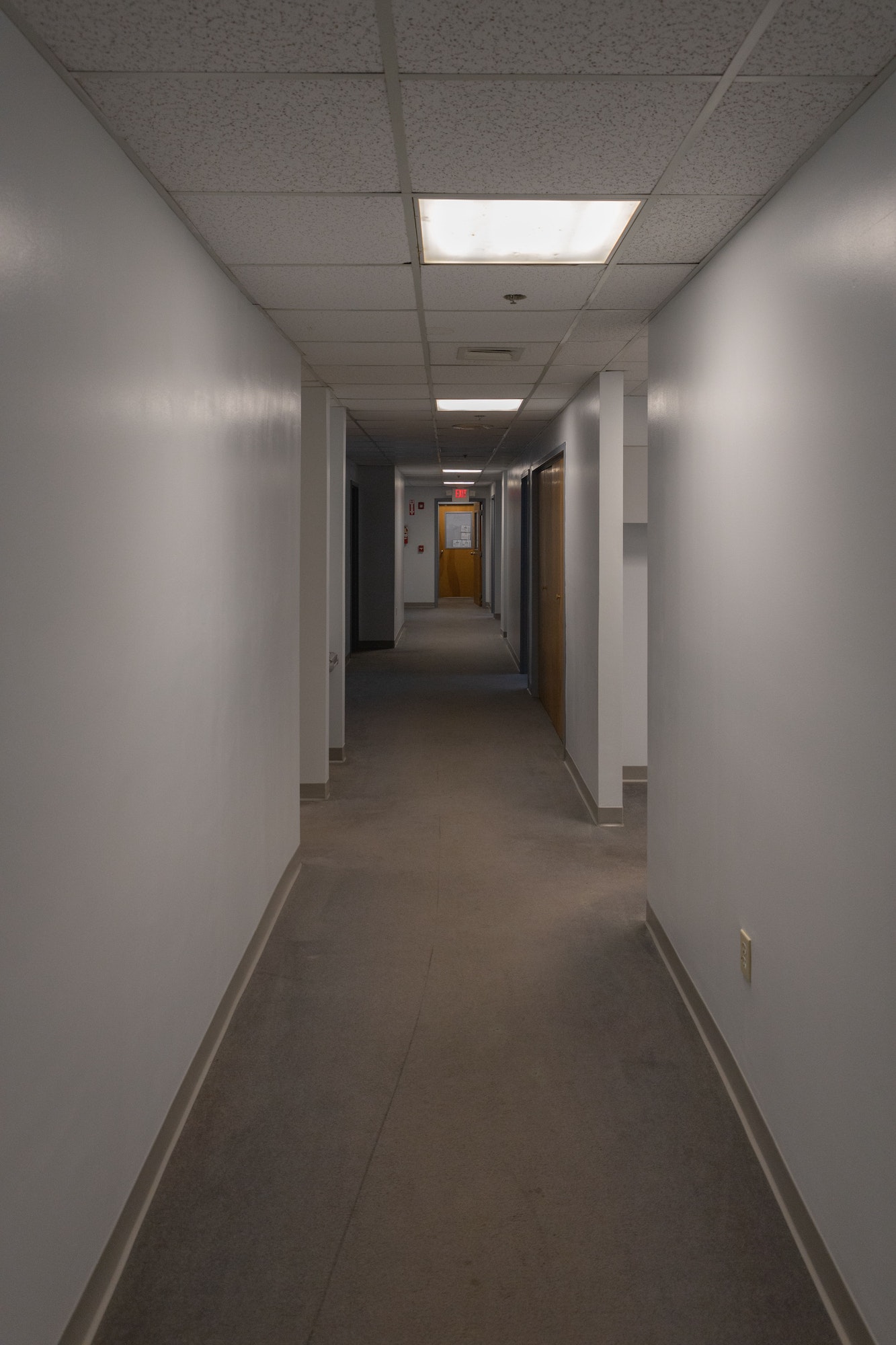 Office hallway in a commercial building